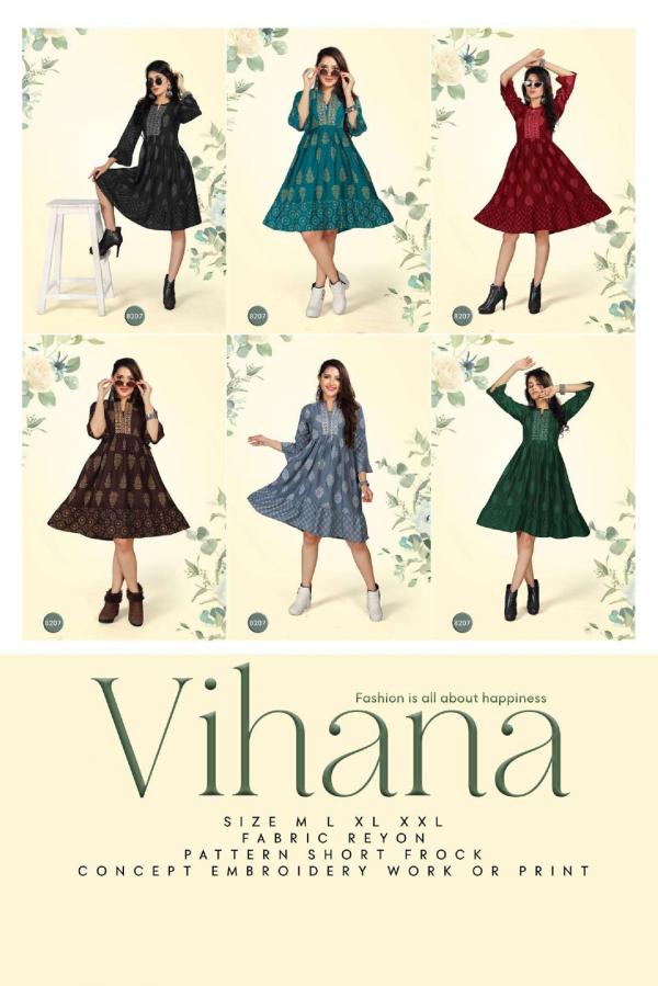 Beauty Queen Vihana 1 Rayon Fancy Western Shorty Kurti Collection